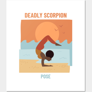 Deadly Scorpion Yoga Pose Posters and Art